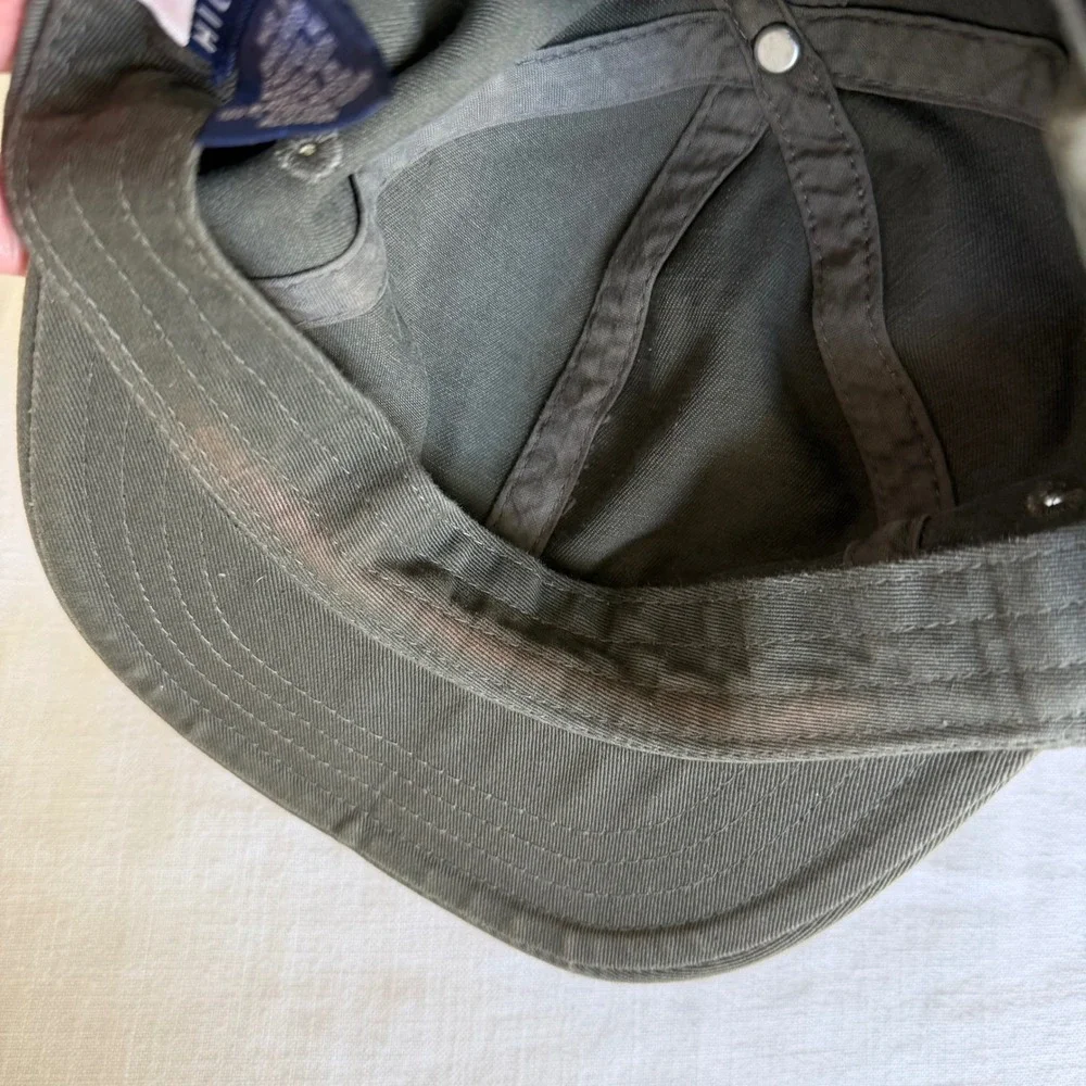 Tommy Hilfiger Olive Green Cotton Twill Flag Logo Baseball Cap‎ Hat Adjustable